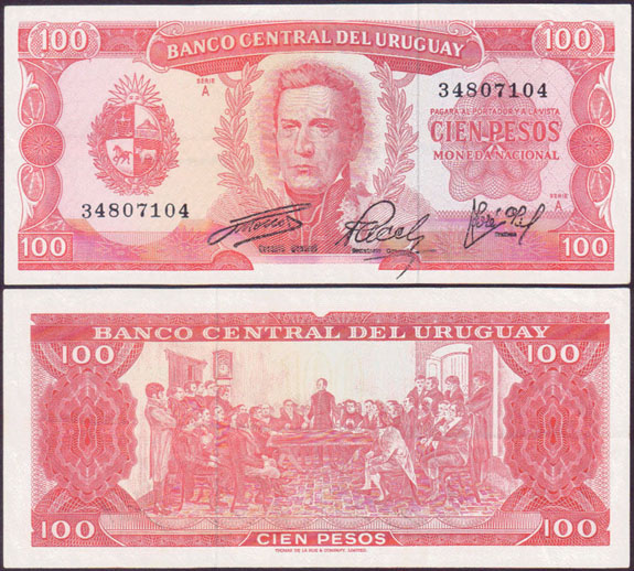 1967 Uruguay 100 Pesos L000454